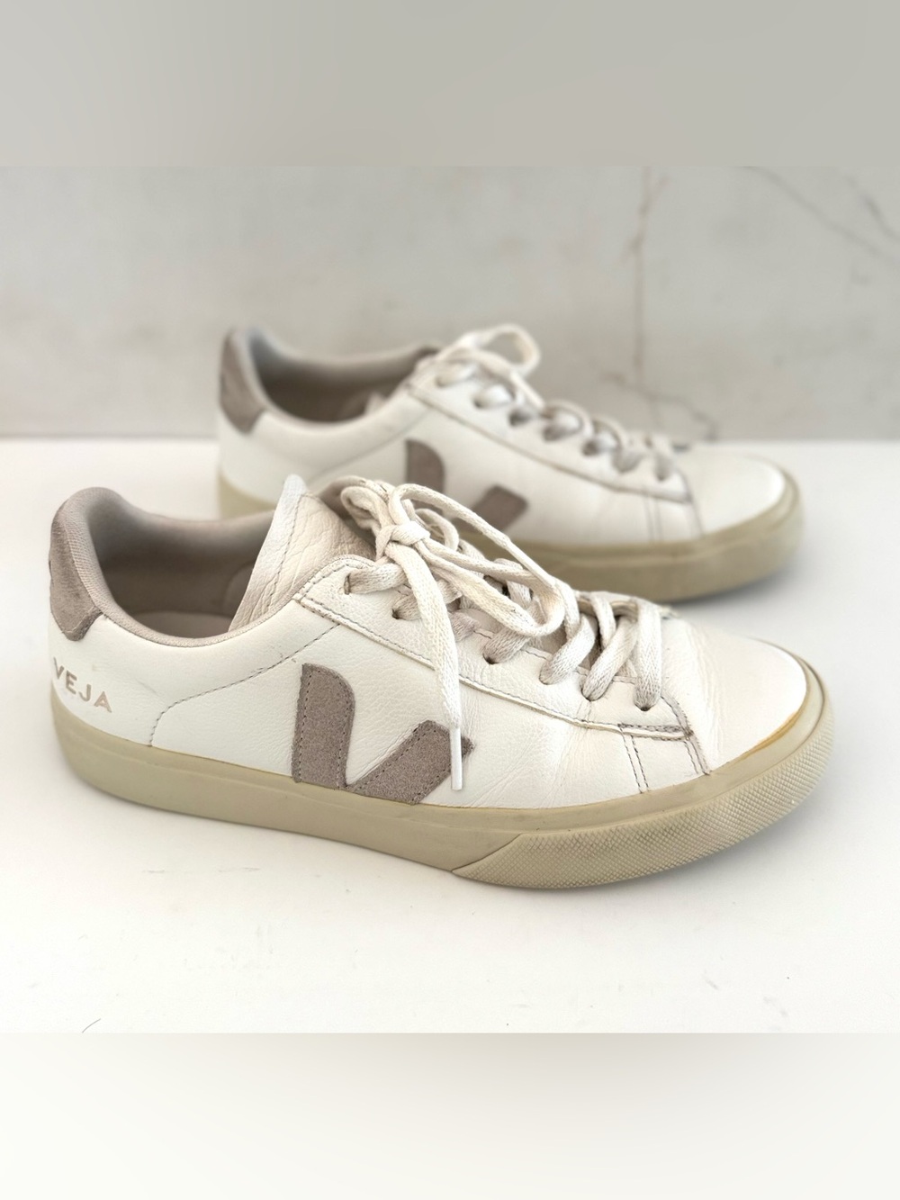 VEJA CAMPO WOMEN'S SNEAKER SHOES EXTRA WHITE/ NATURAL SIZE 8